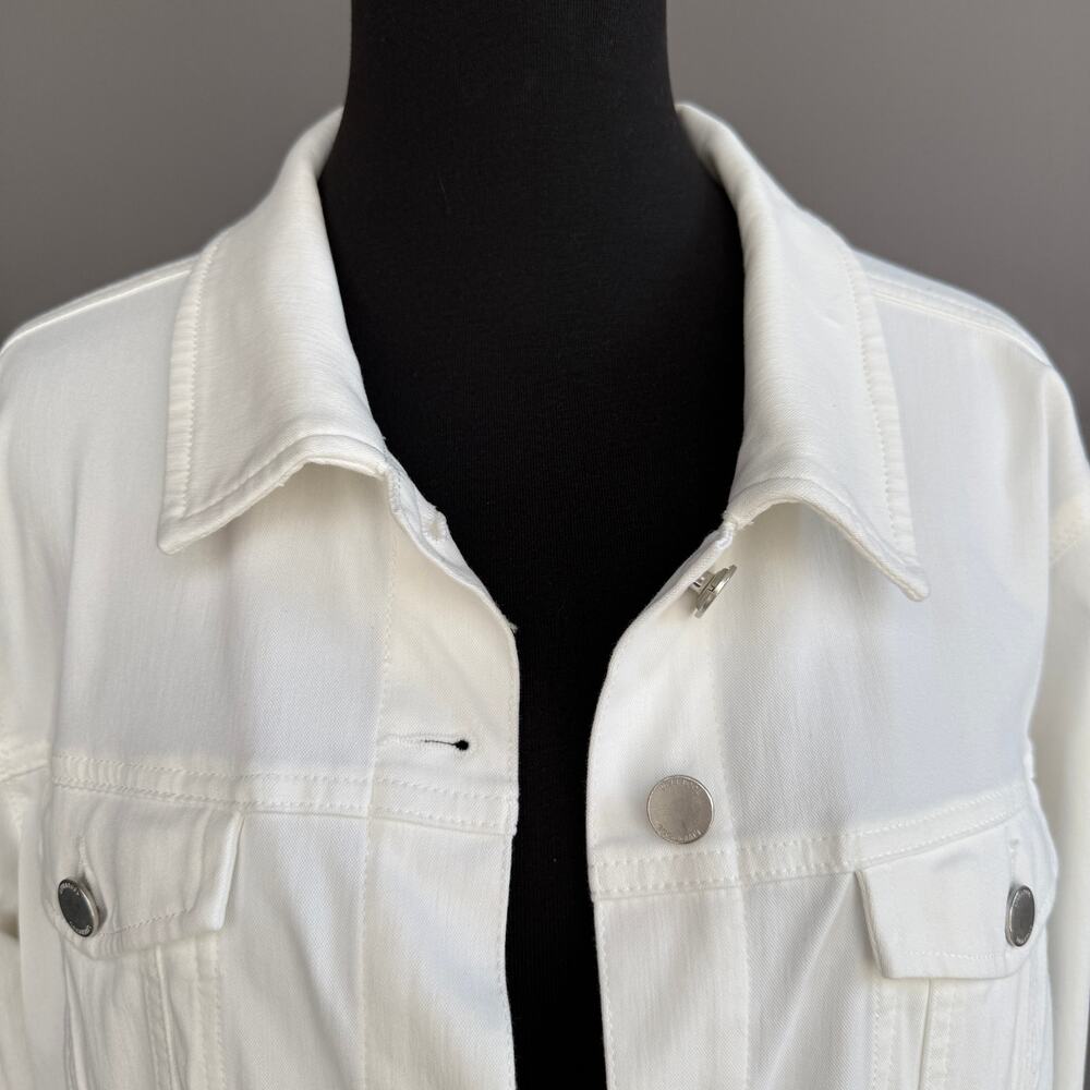 Womens Liverpool white stretch denim jacket - jean jacket - size XL - Picture 3 of 13